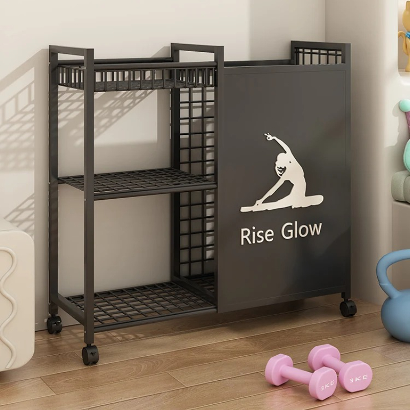 Home Gym Yoga Storage - Tekerlekli Mobil Fitness Arabası - Ev