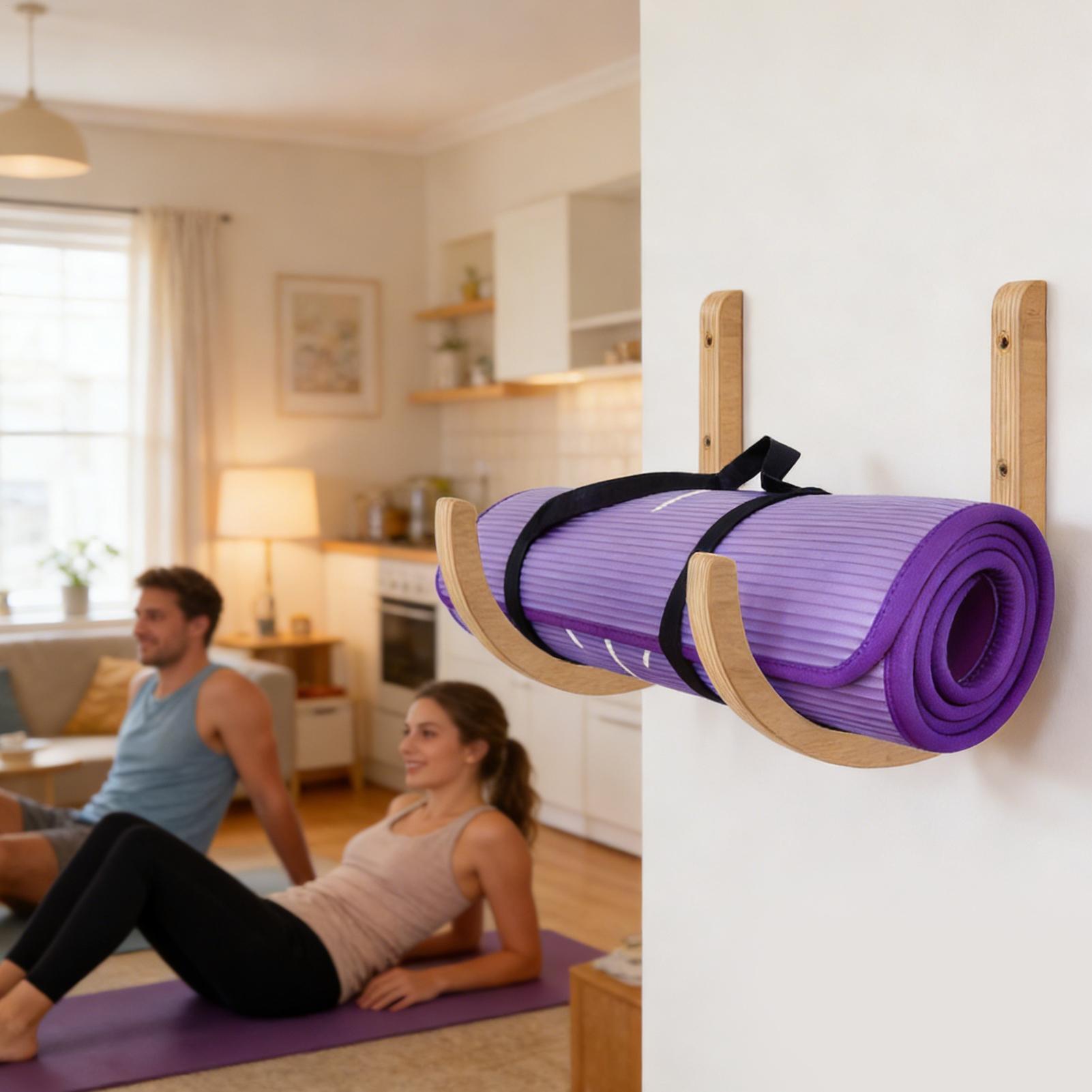 Ahşap Yoga Matı Askısı Duvar M - Home Gym Yoga Storage incelemesi ve fiyatı