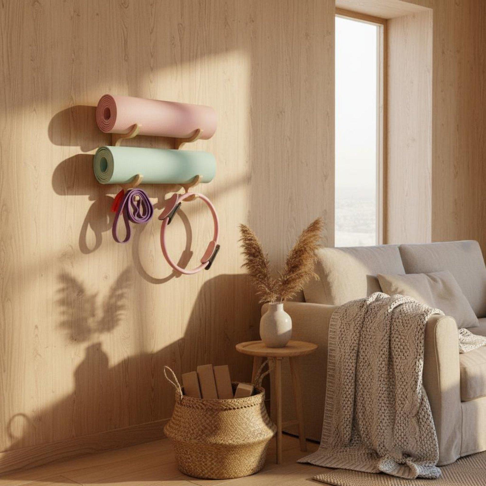 Ahşap Yoga Minderi Saklama Raf - Home Gym Yoga Storage incelemesi ve fiyatı