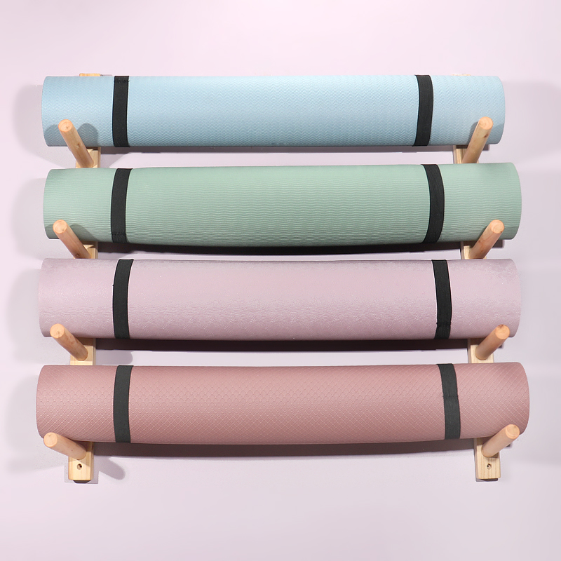 Ahşap Yoga Matı Tutucu Duvar A - Home Gym Yoga Storage incelemesi ve fiyatı