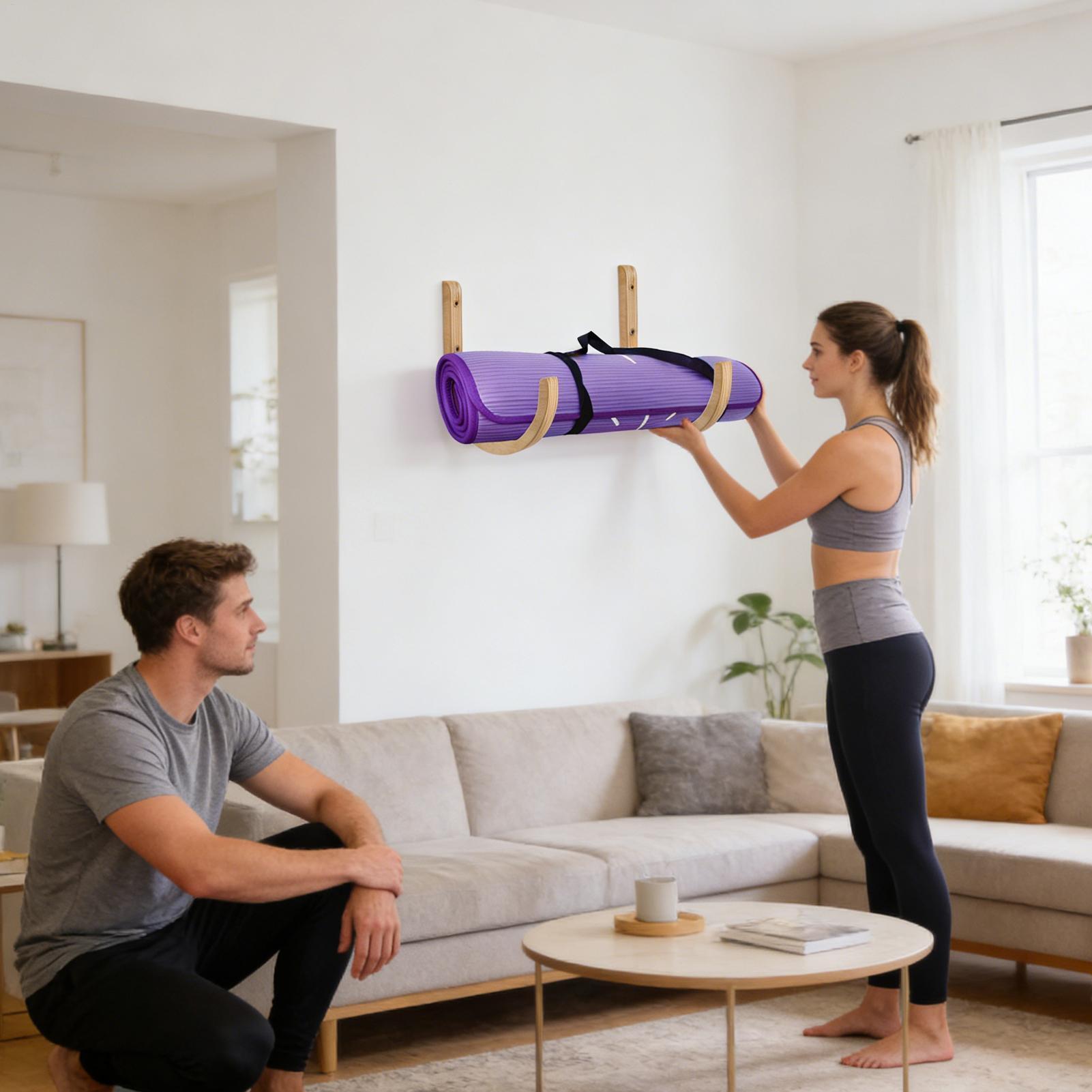 Yoga Matı Tutucu 2 Parça Ahşap - Home Gym Yoga Storage incelemesi ve fiyatı